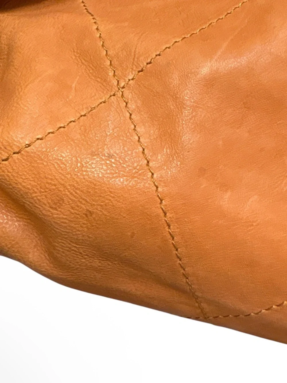 Chanel vintage Le Marais quilted bowler bag tan leather